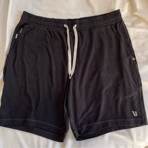 Vuori Men's Ponto Black Heather Athletic Shorts Size Large